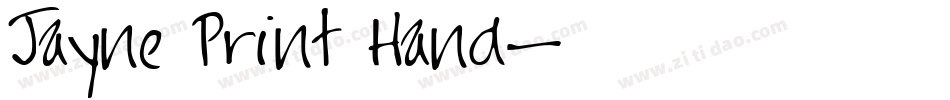 Jayne Print Hand字体转换